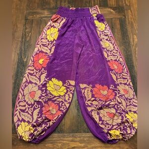 Earthbound Vibrant Purple Floral Harem Pants